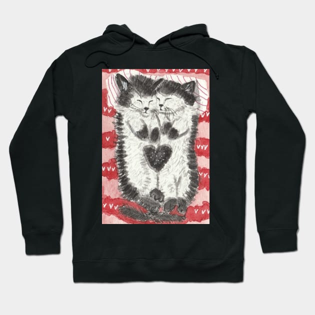 Sleeping kittens art painting Hoodie by SamsArtworks